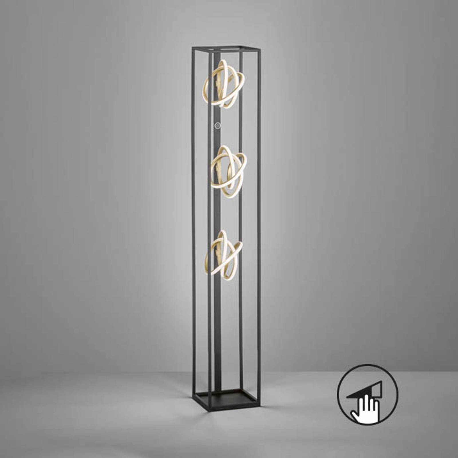 Lampa stojąca Gisi, 3-punktowa, ściemniana