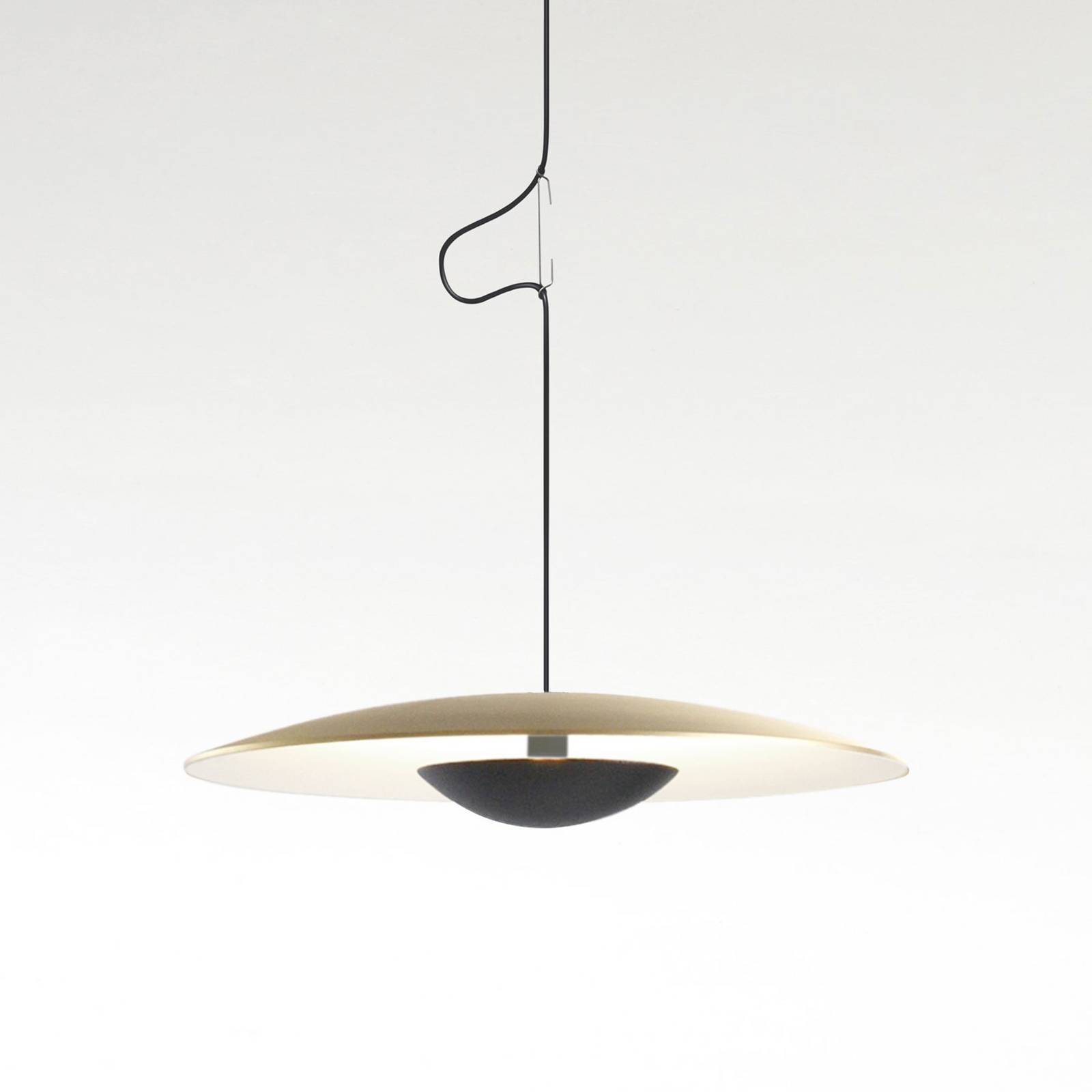 MARSET Ginger wisząca LED triak 32cm mosiądz/biała