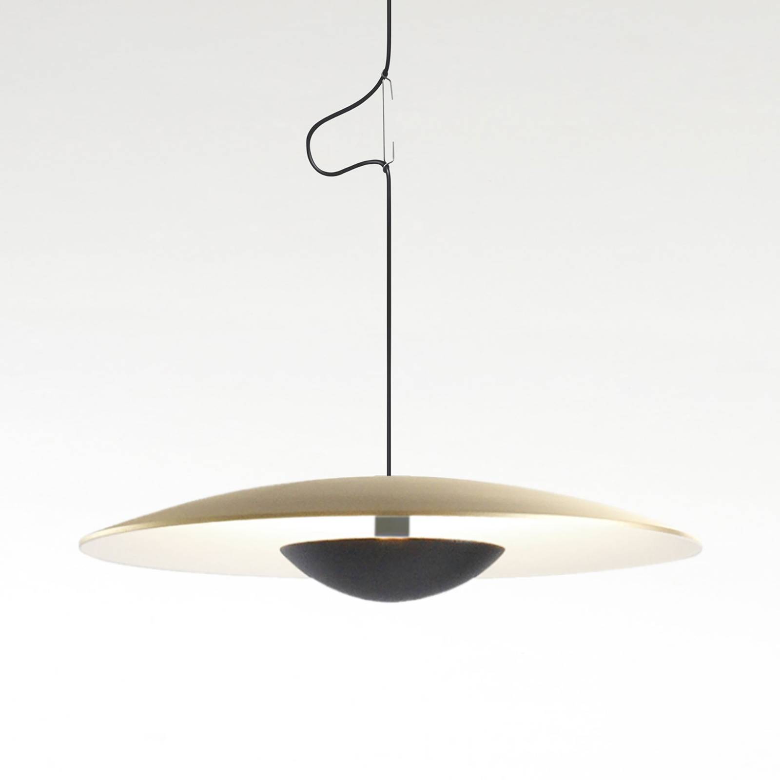 MARSET Ginger wisząca LED triak 42cm mosiądz/biała