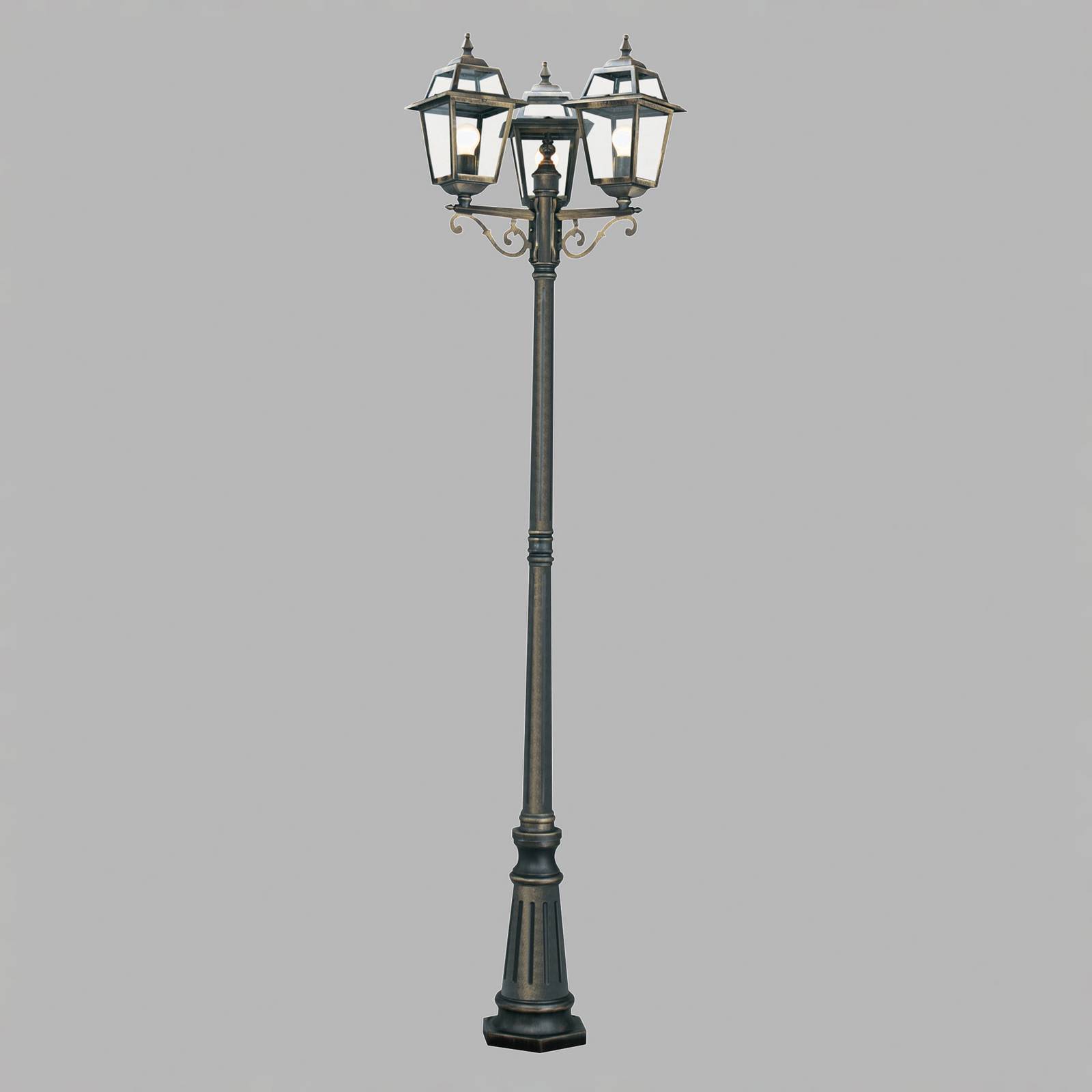 Lampa na maszt New Orleans, czarno-złota, 3-pkt.