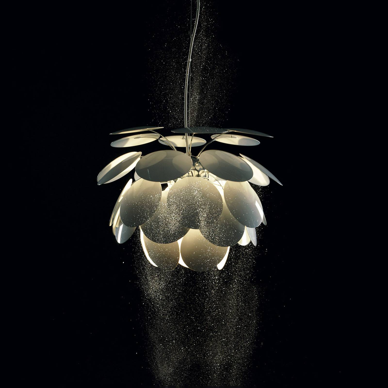 MARSET Discocó lampa wisząca Ø 88 cm beżowa matowa