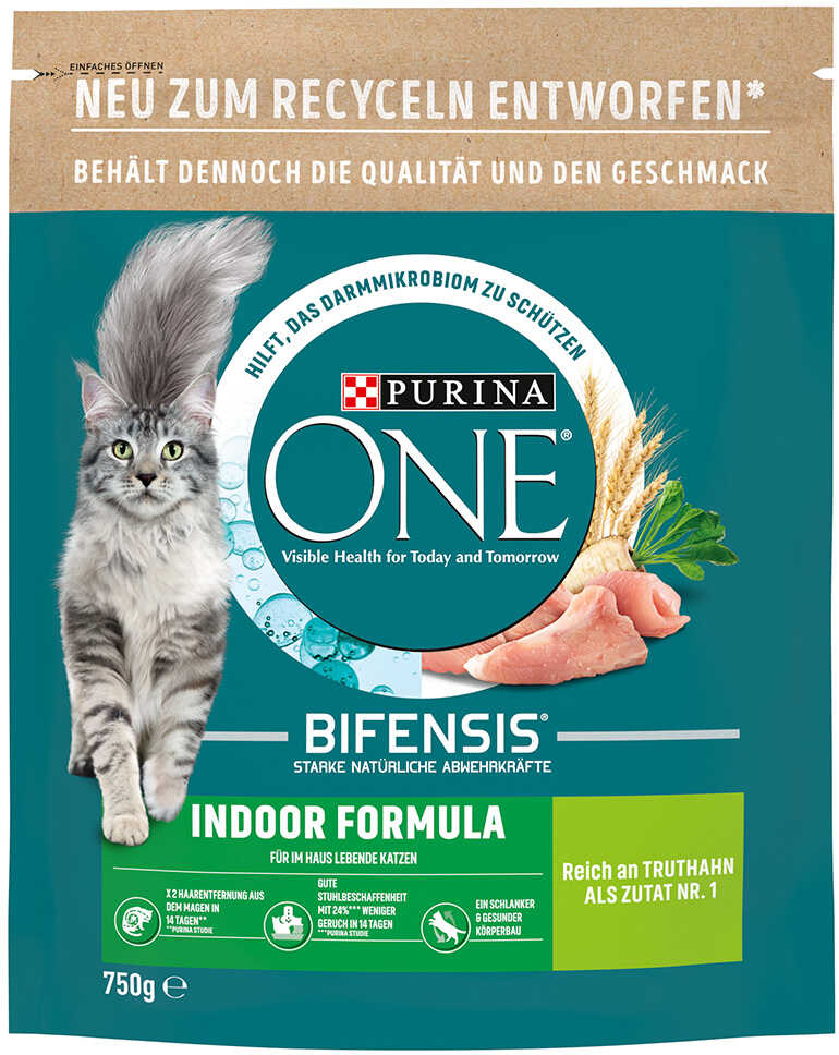 Purina ONE z formułą Indoor - 3 x 750 g