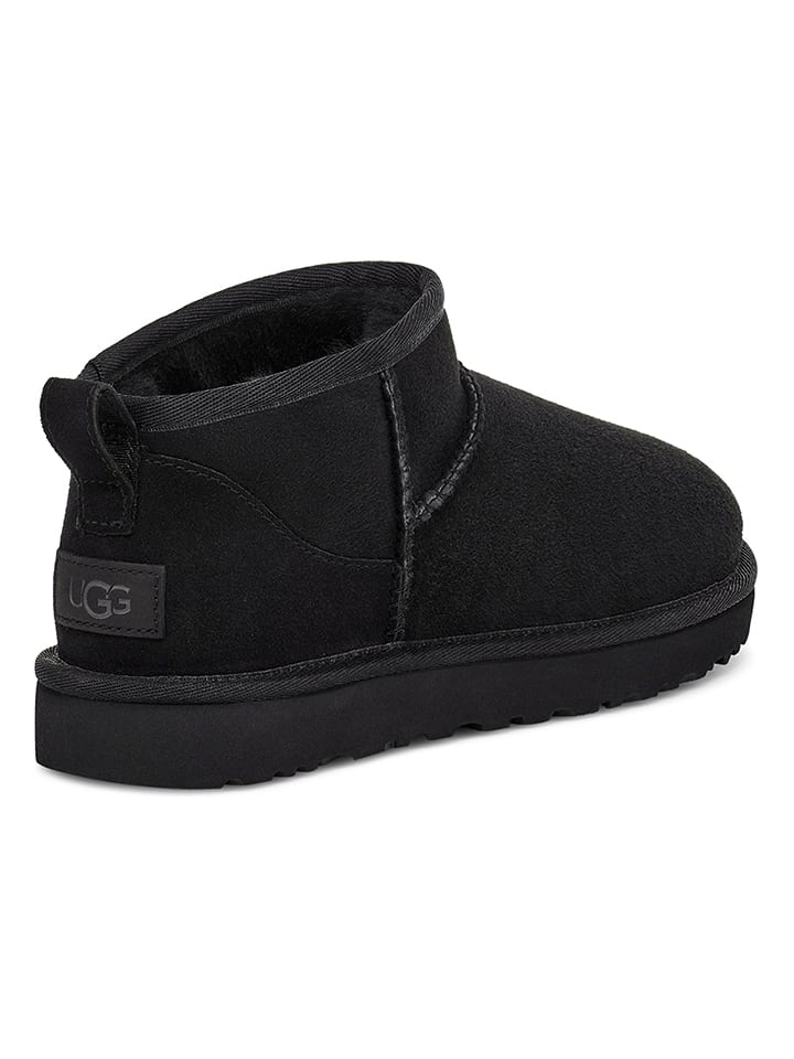 UGG Skórzane botki w kolorze czarnym