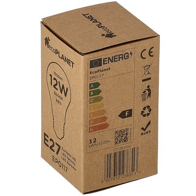 Żarówka LED ECOPLANET LED E27 12W EPO117 Zimna. Klasa energetyczna F