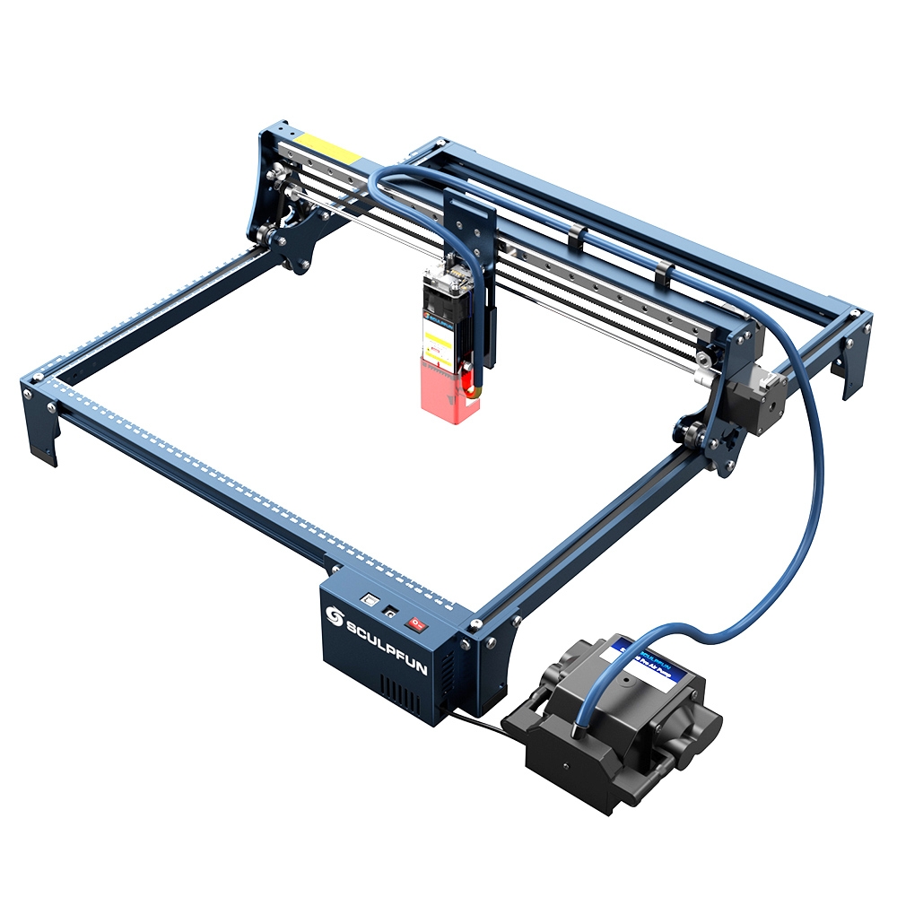 Laserowa Grawerko-Wycinarka SCULPFUN S30 5W, Automatyczne Wspomaganie Powietrzem, Wymienne Soczewki