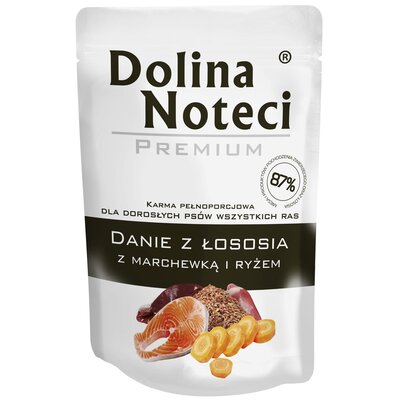 Dolina Noteci Danie z łososiem marchwią i ryżem 100 g dla dorosłych psów wszystkich ras