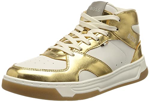 BOSS Damskie trampki Baltimore_Hito_flmt, Gold710, rozmiar 10 UK