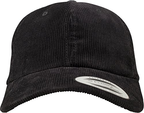 Flexfit Low Profile Corduroy Dad Cap czapka uniseks dla kobiet i mężczyzn, czarny, jeden rozmiar
