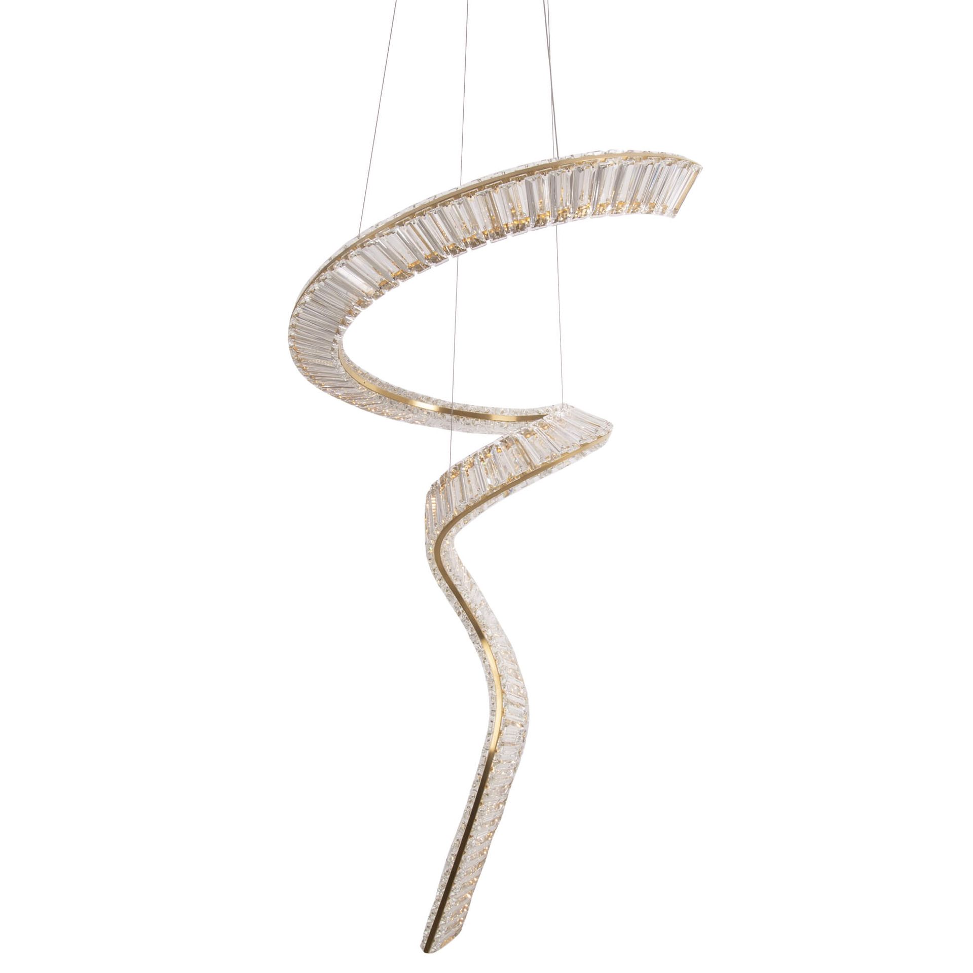 Wisząca lampa złota Charme designerska wstęga LED 60W złota