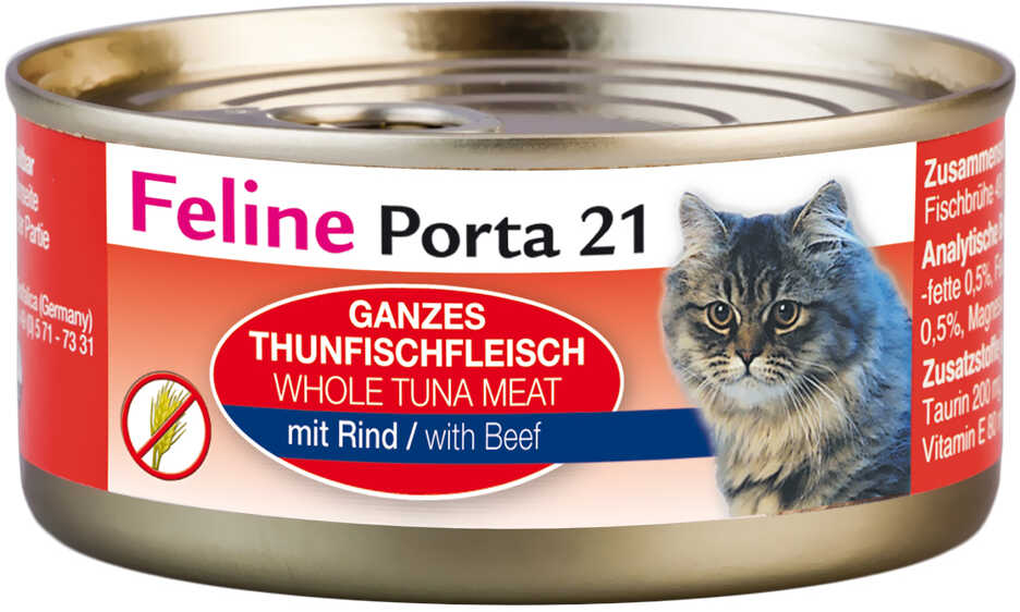 Feline Porta 21, 6 x 156 g - Tuńczyk z wołowiną