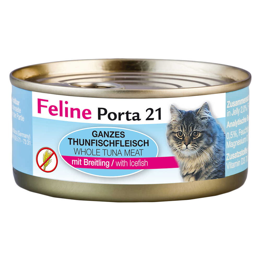 Korzystny zestaw Feline Porta 21, 12 x 156 g - Tuńczyk ze szprotkami