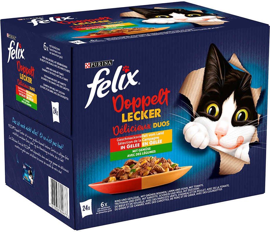 Felix Fantastic 2 smaki (So gut...), 24 x 85 g - Mięsno-warzywny mix