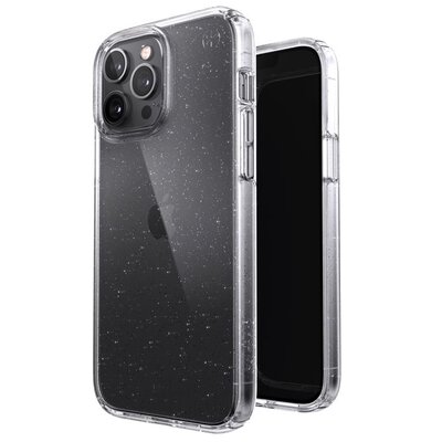 Speck Presidio Perfect-Clear with Glitter Etui Brokatowe do iPhone 13 Pro Max z Powłoką Microban (Clear/Platinum Glitter) 141738-9508