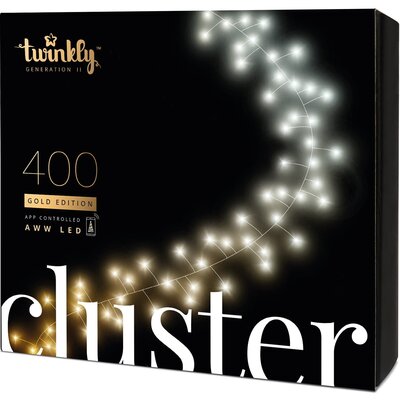 TWINKLY Łańcuch cluster Twinkly RGB, czarny, 400-pkt. 6m