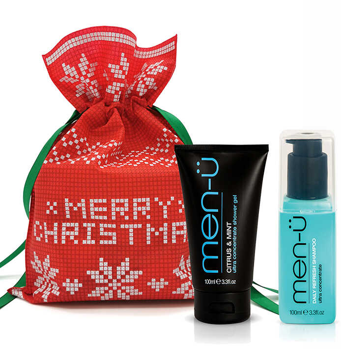 Men-u Zestaw prezentowy - Żel pod prysznic cytrusowy oraz nawilżający szampon do włosów