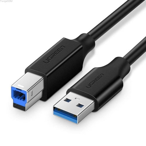 UGREEN Kabel USB 3.0 A-B UGREEN US210 do drukarki, 1m (czarny)
