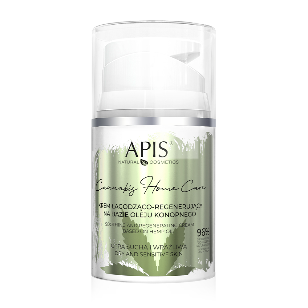 Apis Cannabis Home Care Łagodząco-regenerujący krem do twarzy na bazie oleju konopnego 50ml 51013-uniw