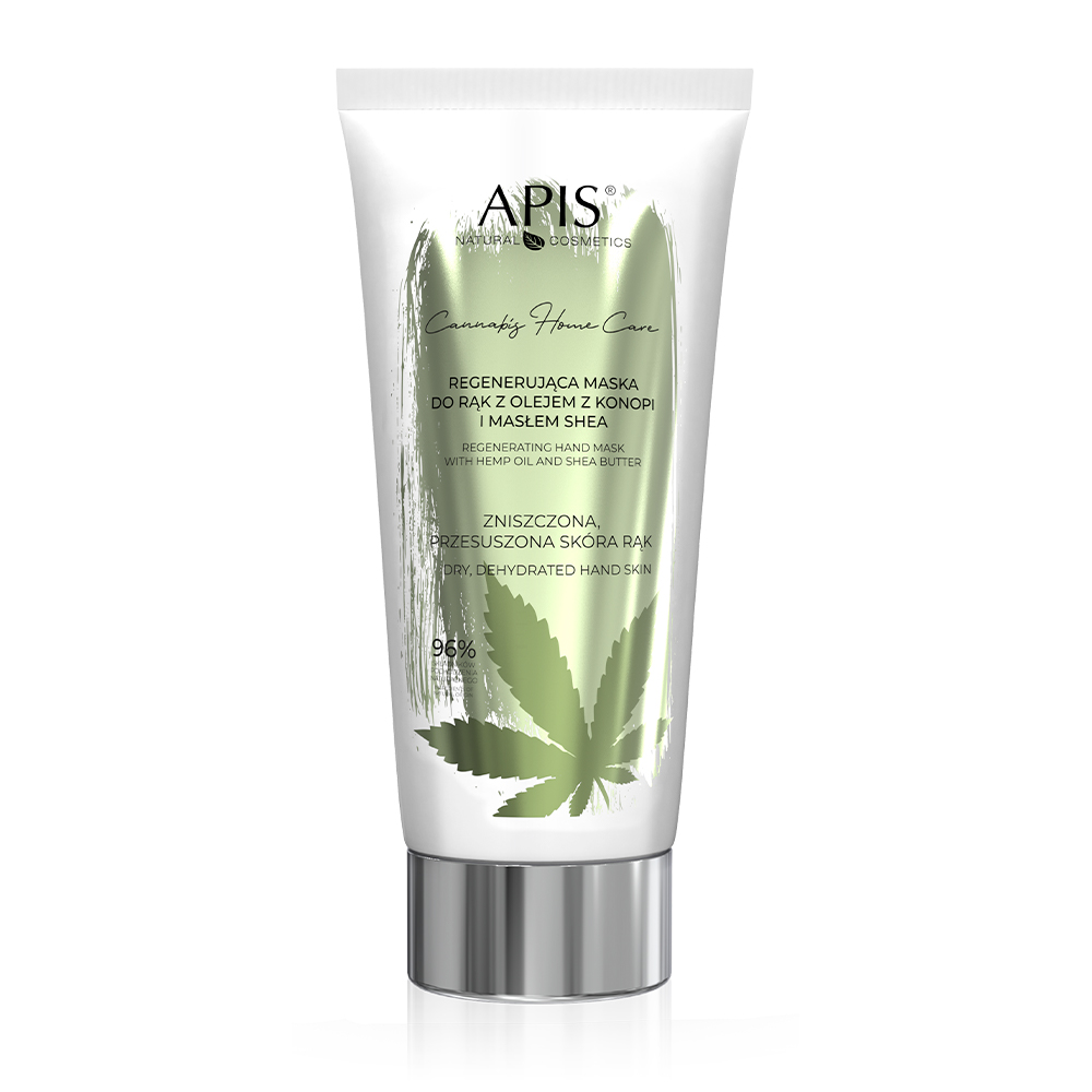 Apis Cannabis Home Care Regenerująca maska do rąk z olejem z konopi i masłem shea 200ml