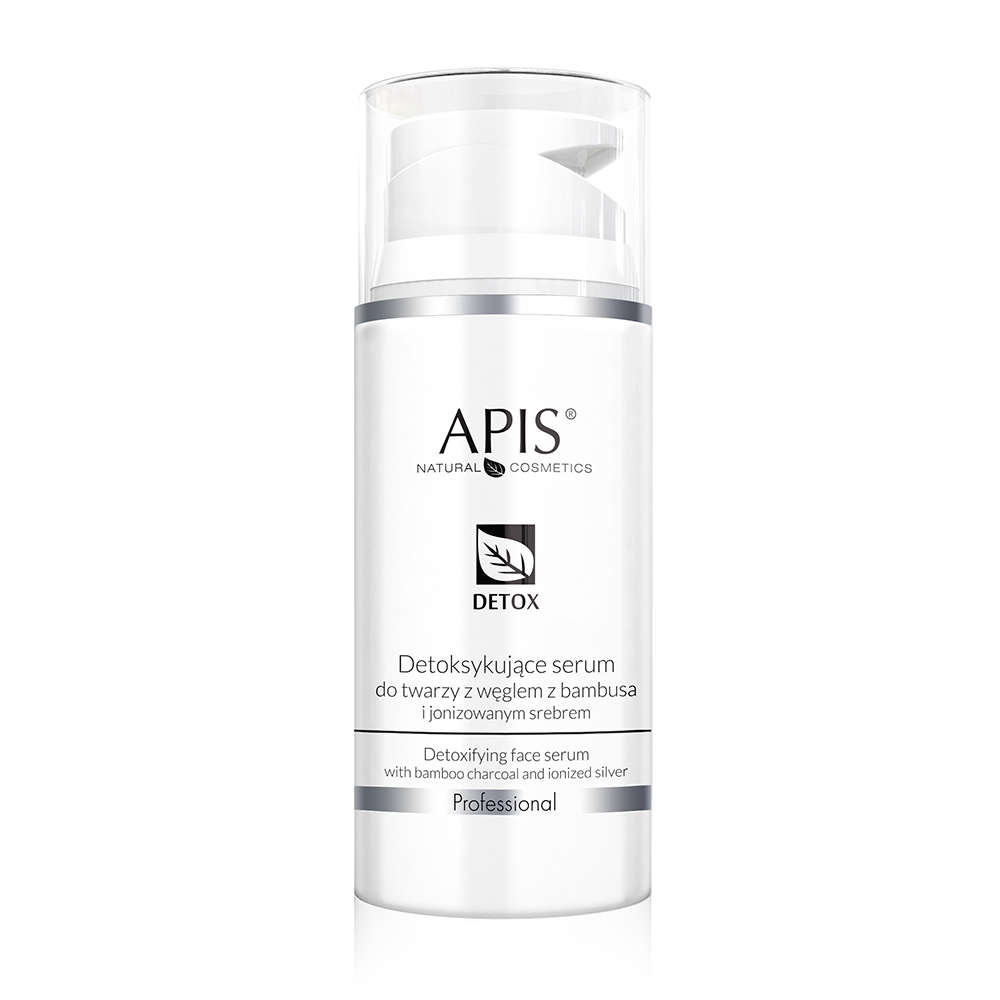 Apis Professional Detox Detoksykujące Serum do Twarzy z Węglem z Bambusa i Jonizowanym Srebrem, 100ml