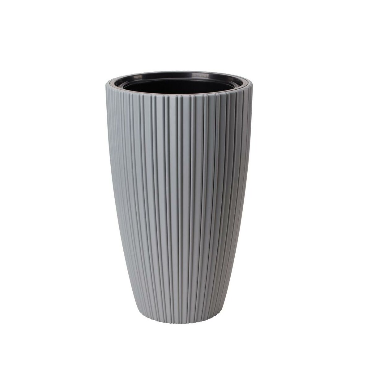 Donica wysoka Mika Slim śr.30 cm platyna Form-Plastic
