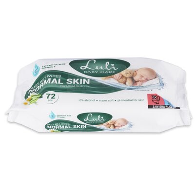 Luli Baby Care Chusteczki nawilżane dla dzieci Normaln Skin 72 szt.