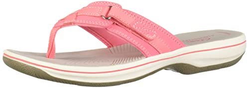 Clarks Damskie japonki morskie, Bright Pink Synthetic - 40 EU