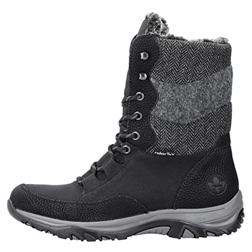 Rieker Damskie buty trekkingowe M9643, czarne, rozmiar 38 UE