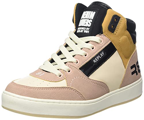 Replay Cobra 5 sneakersy dla chłopców i dziewczynek, 3145BLACK Cream Old PINK, 31 EU