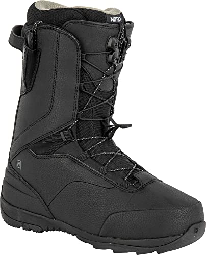 Nitro Męskie snowboardy Venture TLS '23 All Mountian Freeride Freestyle system szybkiego sznurowania łódź snowboardowa, czarna, MP 30,0 // EU 45 1/3 // US 12