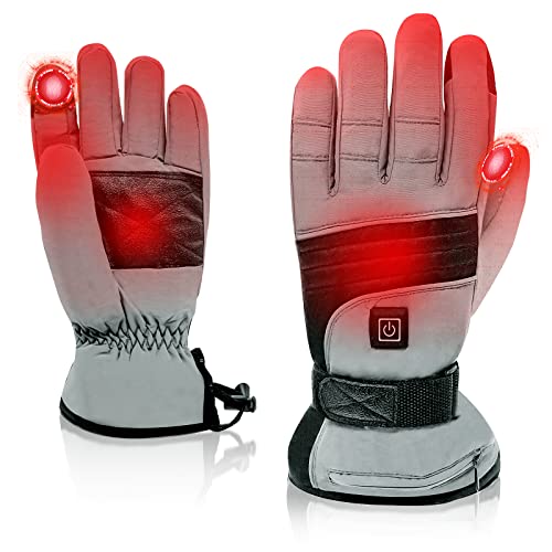 DUTERI D Ogrzewane rękawiczki, regulowane, wodoodporne, ogrzewane rękawice motocyklowe, na wędrówki, motocykl, kemping, S