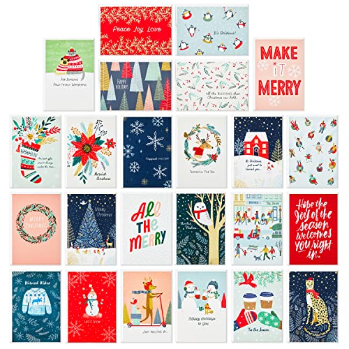 Hallmark Zestaw kartek świątecznych, 24 wzory (24 kartki i koperty)