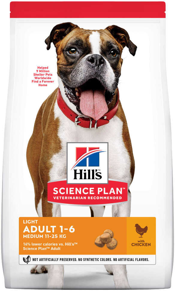 Hills Science Plan Adult 1-6 Light Medium Chicken 14 kg