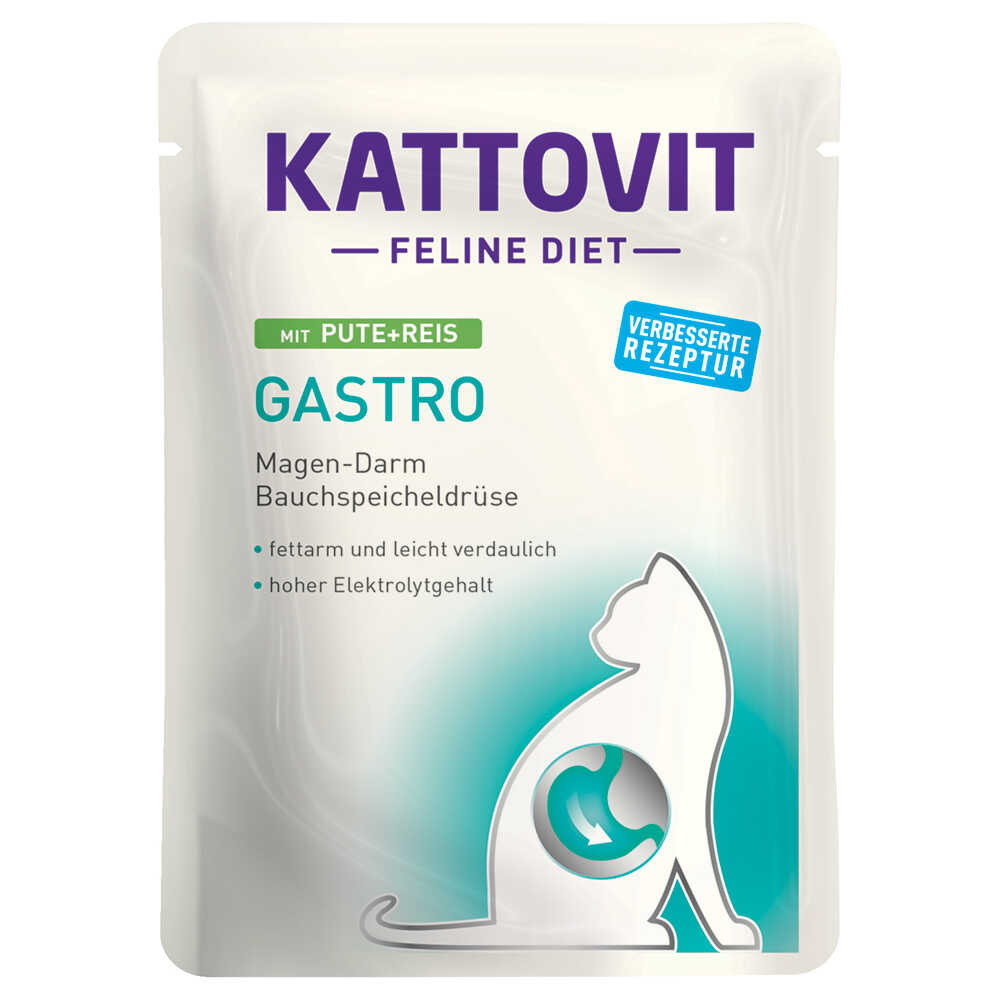 Kattovit Gastro w saszetkach - Indyk z ryżem, 12 x 85 g