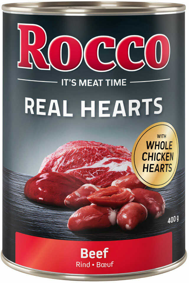 Zestaw mieszany Rocco Real Hearts, 24 x 400 g - 2 smaki Dostawa GRATIS!