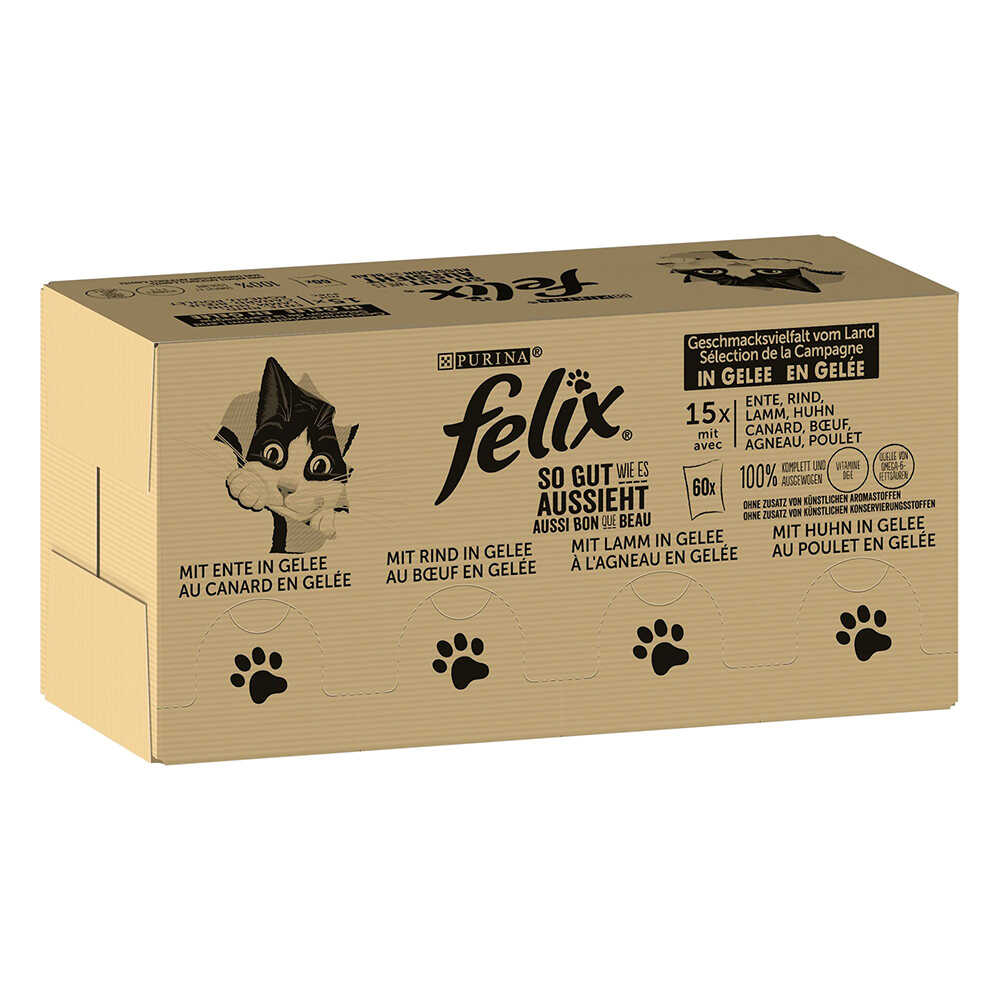 Zestaw Felix (So gut wie es aussieht), 120 x 85 g - Wołowina, kurczak, kaczka, jagnięcina