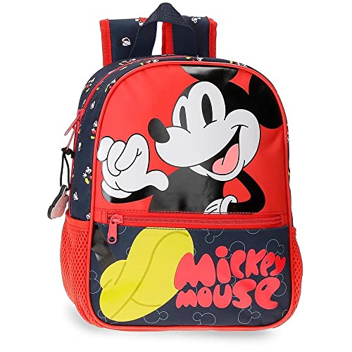 Disney Mickey Mouse Fashion plecak przedszkolny, regulowany, 23 x 28 x 10 cm, mikrofibra, 6,44 l, kolorowy, przedszkolny, możliwość dopasowania do walizki, kolorowy, plecak 28 konfigurowalny