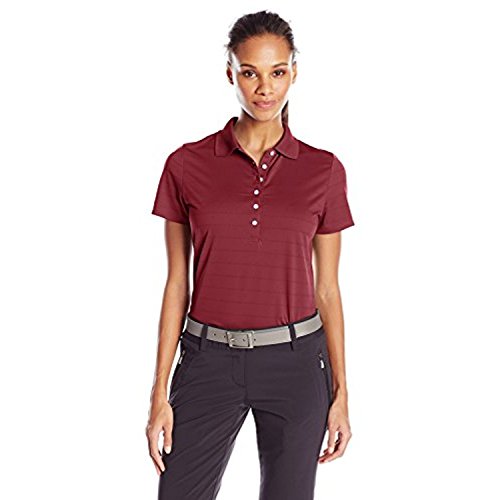 Callaway Damska koszulka golfowa z krótkim rękawem Opti-Vent Open Mesh Czerwony Zinfandel M