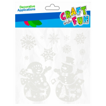 Craft with Fun Naklejki na szybę Boże Narodzenie Bałwanki