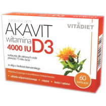 Vitadiet Akavit Witamina D3 4000 IU Suplement diety 60 kaps.