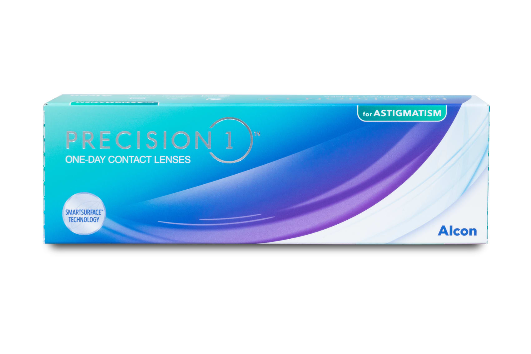 Alcon Precision 1 for Astigmatism 30 szt. Soczewki jednodniowe (-1.50 dpt, Cyl. -0.75, Axis 50 & BC 8.50), z ochroną UV
