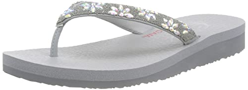 Skechers Damskie trampki do medytacji, Taupe Mitobuck/Jewel Trim, 3 UK, Taupe Mitobuck Jewel Trim, 36 EU