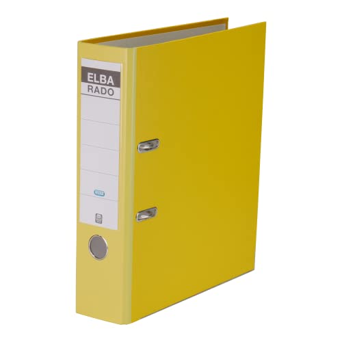 ELBA 100022613 - Błyszczący plastikowy portfel Rdo, 20 sztuk, szerokość 8 cm, DIN A4, żółty