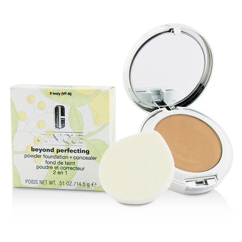 Clinique Beyond Perfecting, podkład w pudrze i korektor 06 Ivory, 14,5 g