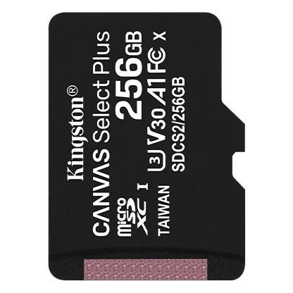 KINGSTON 256GB microSDXC Canvas Select Plus 100R A1 C10 Single Pack w/o ADP