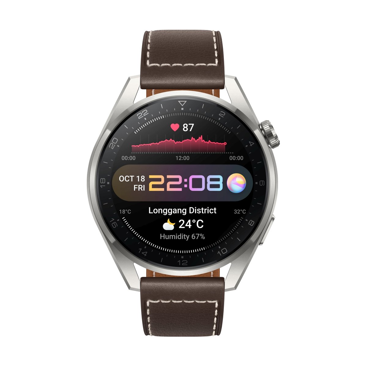 Huawei Watch 3 Pro Brązowy/Skórzany