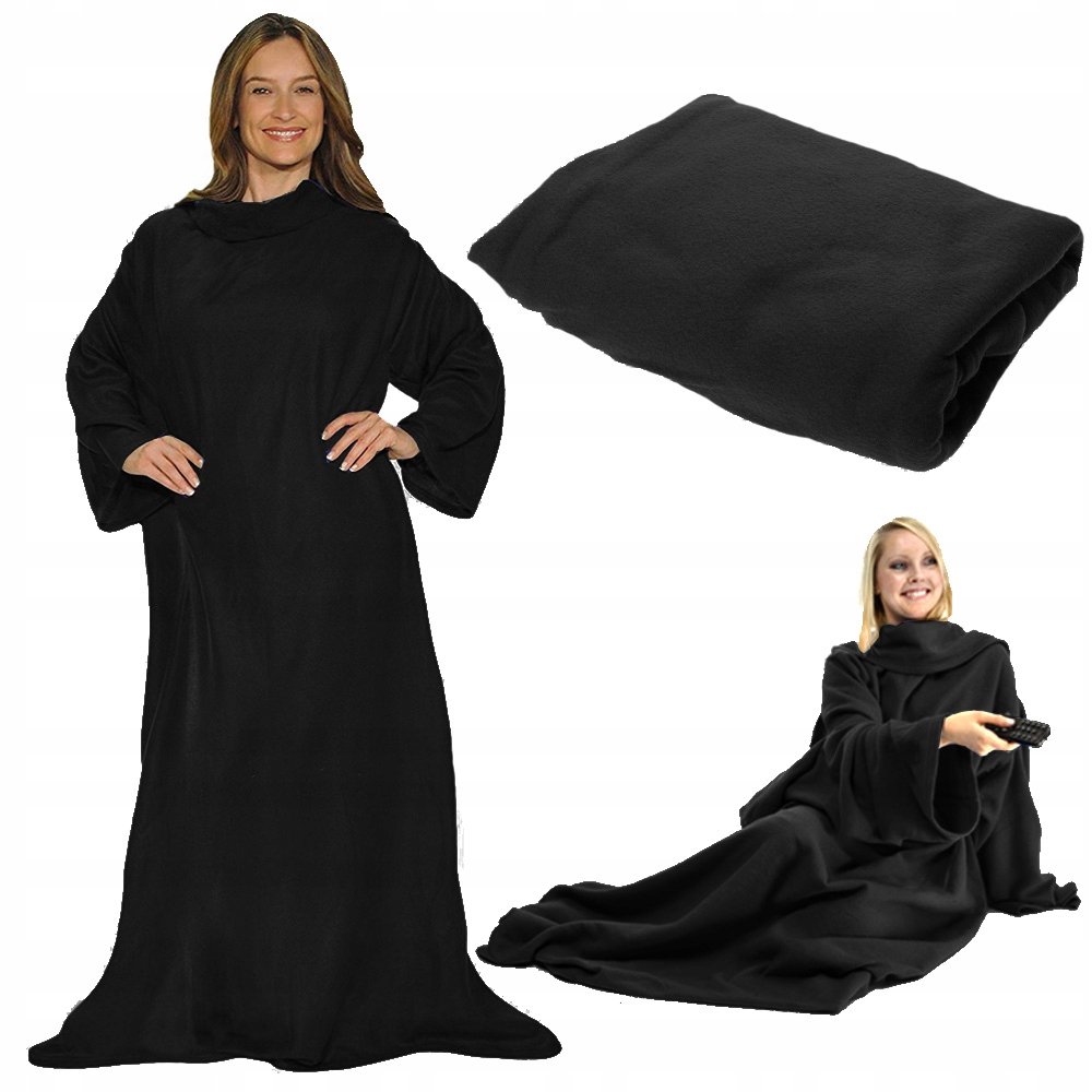 Szlafrok Narzuta Koc Z Rękawami Ciepły Snuggie