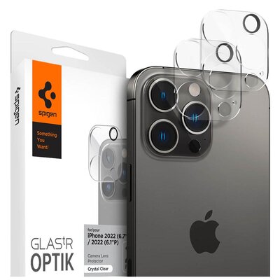 Spigen Szkło hartowane Optik.Tr Cam 2-Pack do Apple iPhone 14 Pro/14 Pro Max Przezroczysty