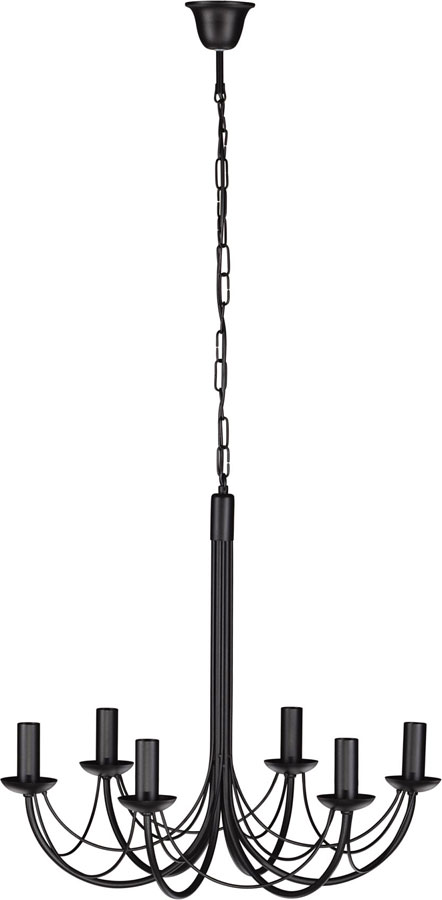 Czarny klasyczny żyrandol świecznikowy - S872 M1-B46