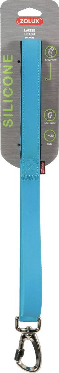 Zolux Smycz Silikonowa 1,2m x 25mm niebieska