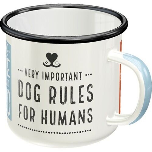 Emaliowany Kubek PfotenSchild - Dog Rules